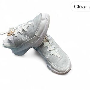 Nike Light Gray and White Athletic Shoes